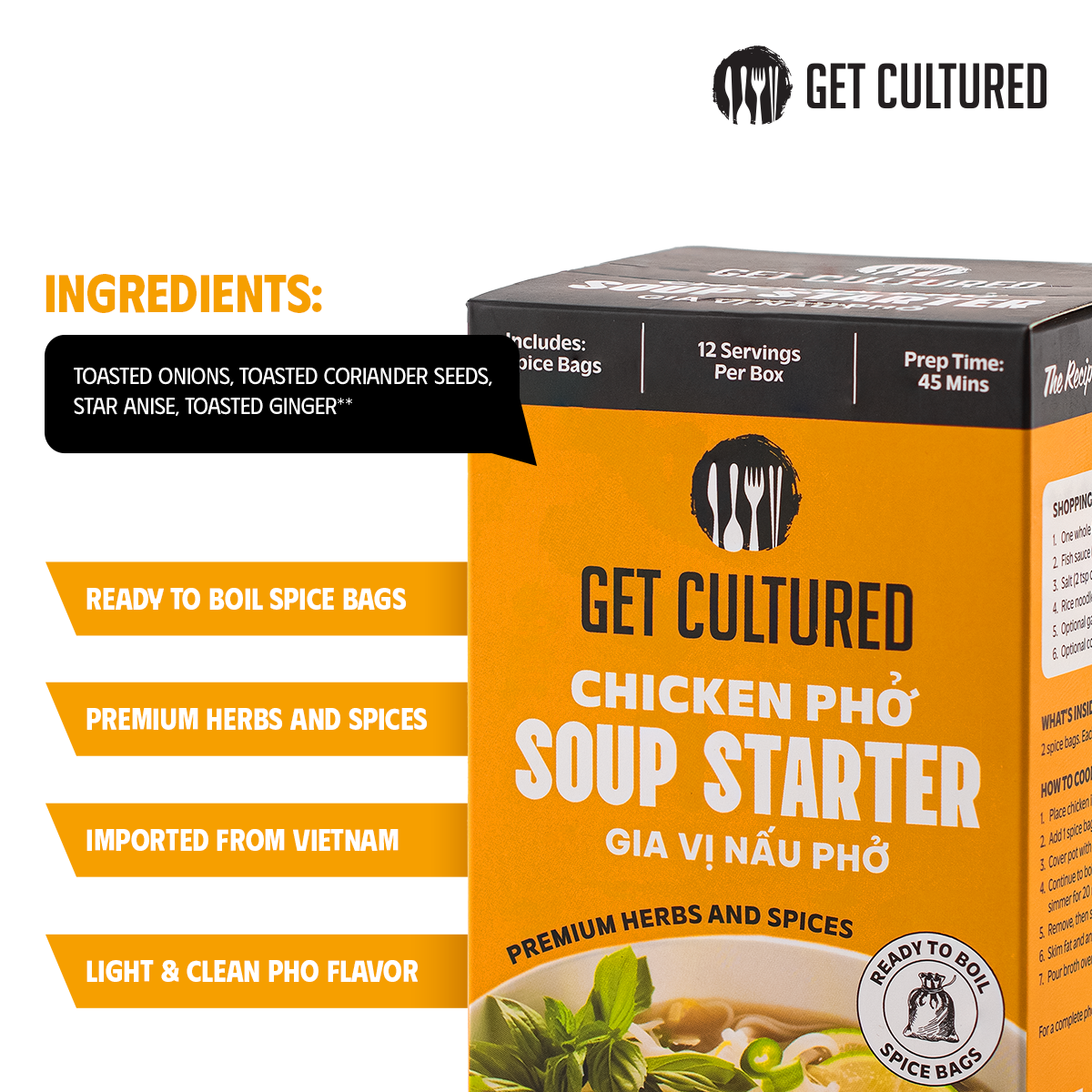 Chicken Phở Herb Bags (set of 2)