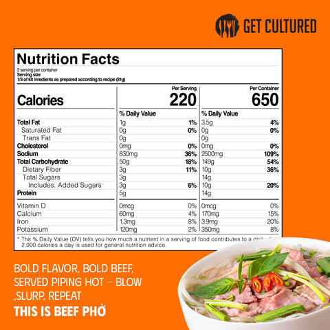 3 Serving DIY Beef Phở Kit