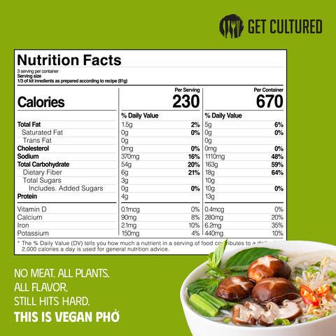 3 Serving DIY Vegan Phở Kit