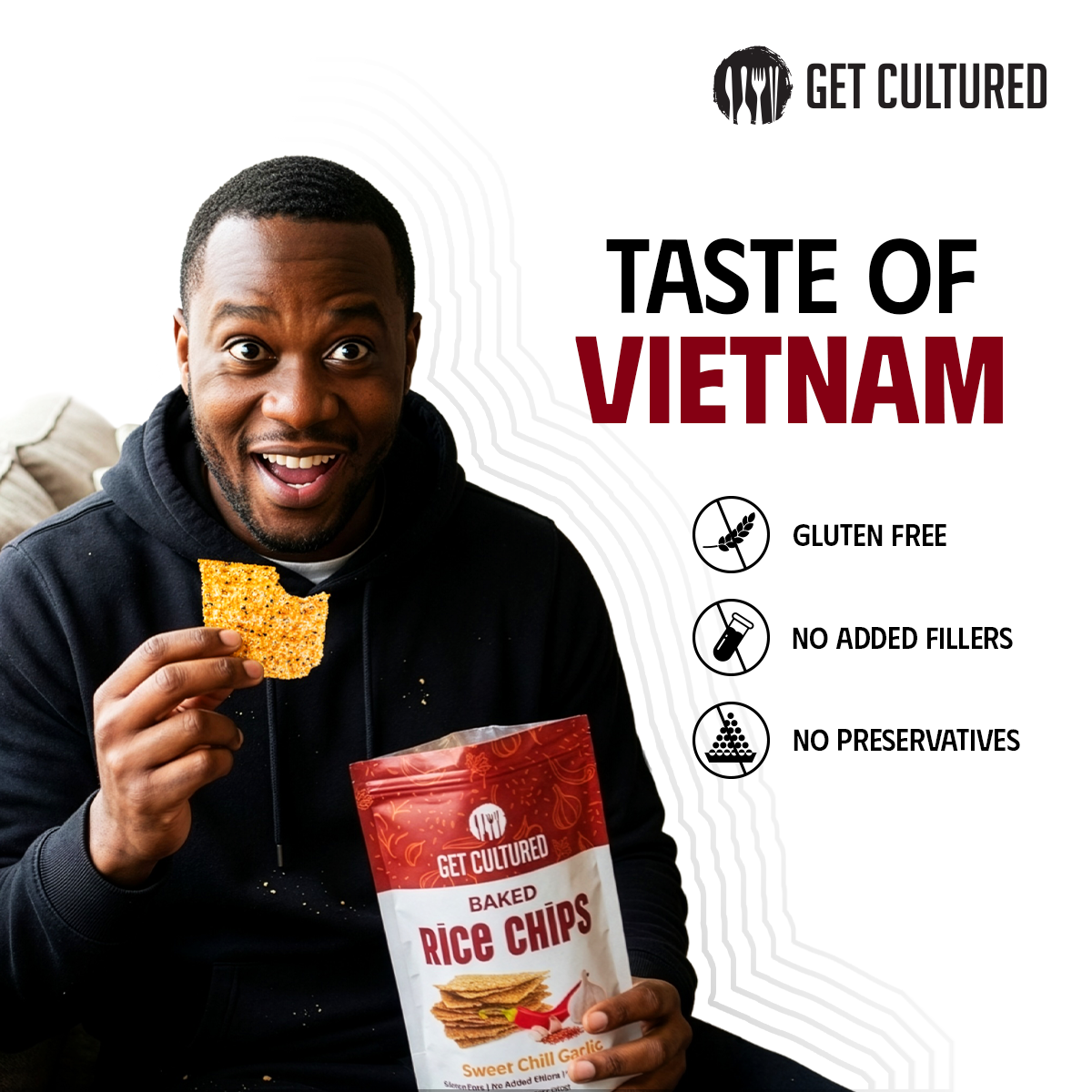 VALUE PACK Premium Sweet Chili Garlic Rice Chips (4 Bags)