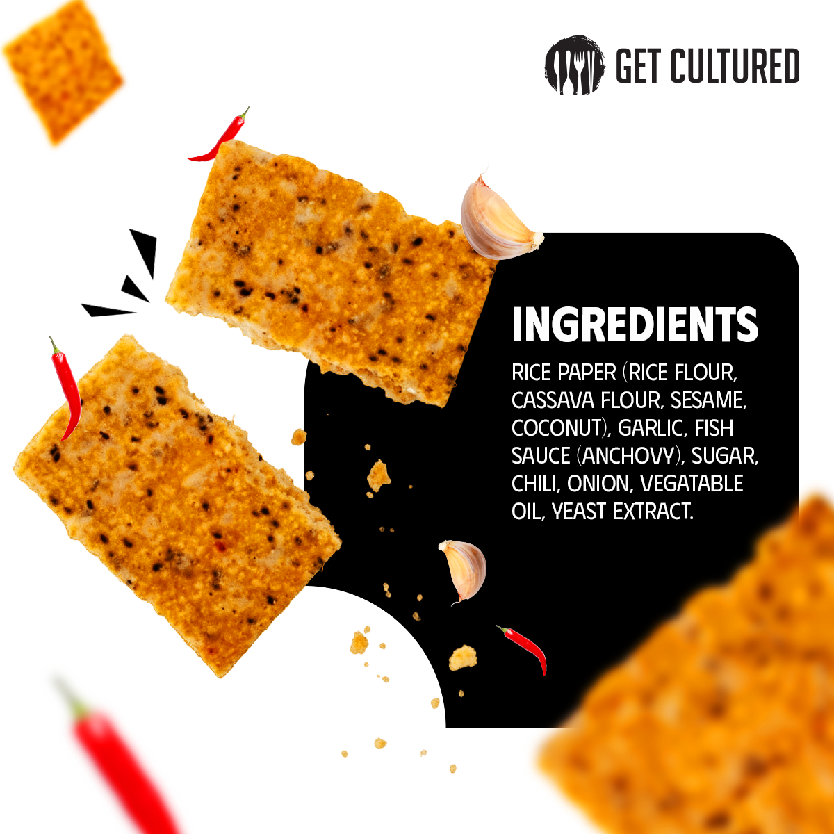 VALUE PACK Premium Sweet Chili Garlic Rice Chips (4 Bags)